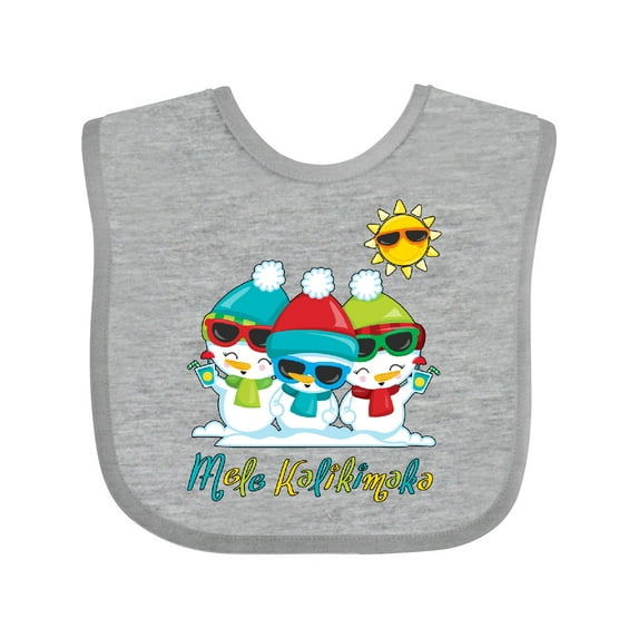 Inktastic Mele Kalikimaka Boys or Girls Baby Bib