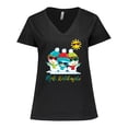 thumbnail image 1 of Inktastic Mele Kalikimaka Women's Plus Size V-Neck T-Shirt, 1 of 5