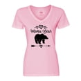 thumbnail image 1 of Inktastic Mema Bear Grandma Women's V-Neck T-Shirt, 1 of 5