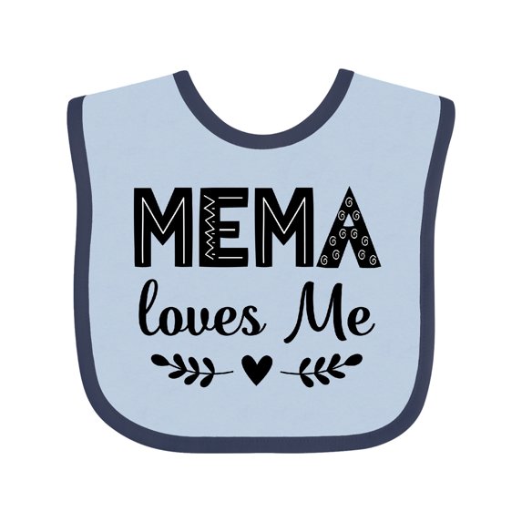 Inktastic Mema Loves Me Baby Clothes Girls Baby Bib
