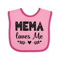 thumbnail image 1 of Inktastic Mema Loves Me Baby Clothes Girls Baby Bib, 1 of 4