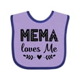 thumbnail image 1 of Inktastic Mema Loves Me Baby Clothes Girls Baby Bib, 1 of 4