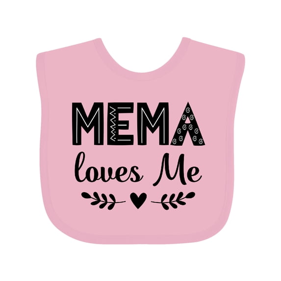 Inktastic Mema Loves Me Baby Clothes Girls Baby Bib