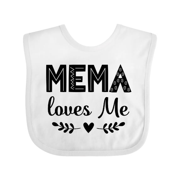 Inktastic Mema Loves Me Baby Clothes Girls Baby Bib
