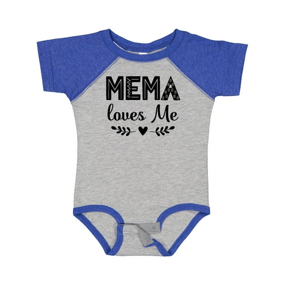 Inktastic Mema Loves Me Baby Clothes Girls Baby Bodysuit