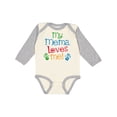 thumbnail image 1 of Inktastic Mema Loves Me Grandchild Boys or Girls Long Sleeve Baby Bodysuit, 1 of 5