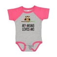 thumbnail image 1 of Inktastic Mema Loves Me Girl Owl Girls Baby Bodysuit, 1 of 5