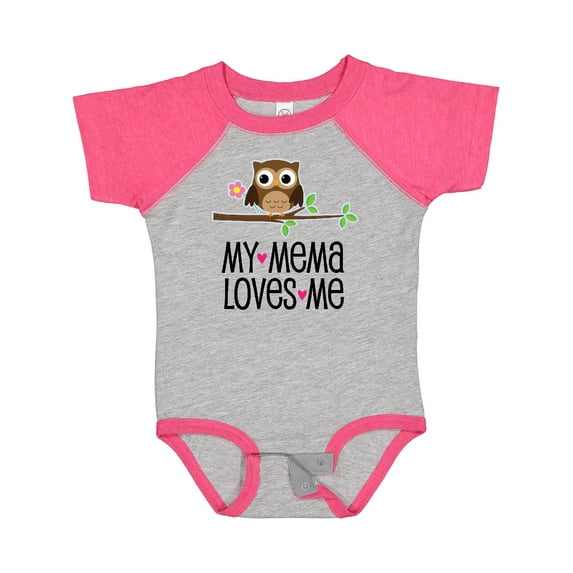 Inktastic Mema Loves Me Girl Owl Girls Baby Bodysuit