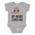 thumbnail image 1 of Inktastic Mema Loves Me Girl Owl Girls Baby Bodysuit, 1 of 5
