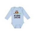 thumbnail image 1 of Inktastic Mema Loves Me Girl Owl Girls Long Sleeve Baby Bodysuit, 1 of 5