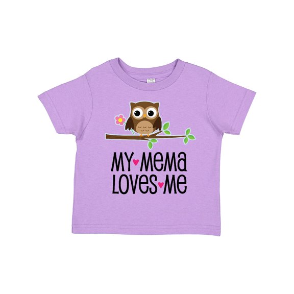 Inktastic Mema Loves Me Girl Owl Girls Toddler T-Shirt