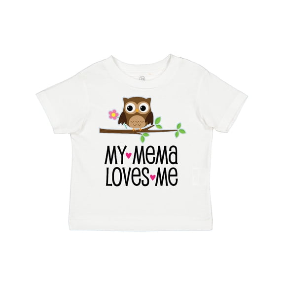 Inktastic Mema Loves Me Girl Owl Girls Toddler T-Shirt
