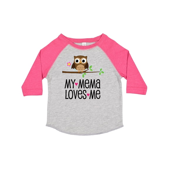 Inktastic Mema Loves Me Girl Owl Girls Toddler T-Shirt