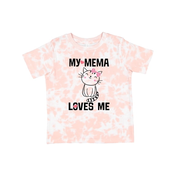 Inktastic Mema Loves Me Girls Grandchild Cat Girls Toddler T-Shirt