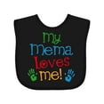 thumbnail image 1 of Inktastic Mema Loves Me Grandchild Boys or Girls Baby Bib, 1 of 4