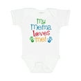thumbnail image 1 of Inktastic Mema Loves Me Grandchild Boys or Girls Baby Bodysuit, 1 of 5