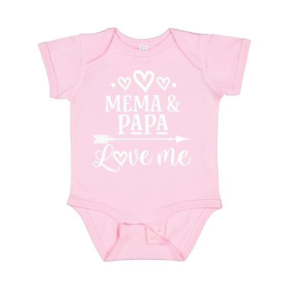 Inktastic Mema and Papa Love Me Boys or Girls Baby Bodysuit