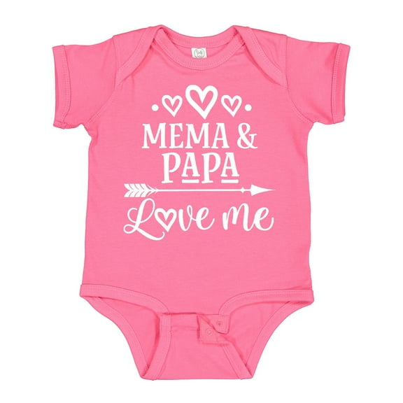 Inktastic Mema and Papa Love Me Boys or Girls Baby Bodysuit