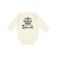 thumbnail image 1 of Inktastic Mema and Papa Love Me Girls Long Sleeve Baby Bodysuit, 1 of 5