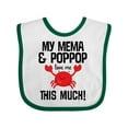 thumbnail image 1 of Inktastic Mema and Pop Pop Love Me Grandson Boys or Girls Baby Bib, 1 of 4