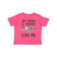 thumbnail image 1 of Inktastic Mema and Poppop Love Me Girls Sloth Girls Toddler T-Shirt, 1 of 5
