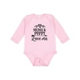 thumbnail image 1 of Inktastic Mema and Poppy Love Me Girls Long Sleeve Baby Bodysuit, 1 of 5