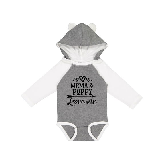 Inktastic Mema and Poppy Love Me Girls Long Sleeve Baby Bodysuit