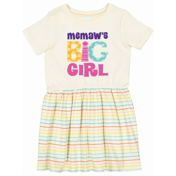 Inktastic Memaw Big Girl Girls Toddler Dress