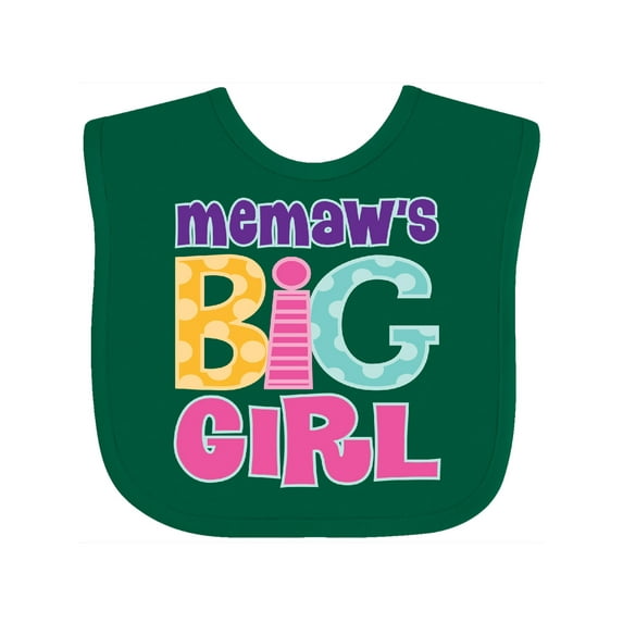 Inktastic Memaw Big Girl Girls Baby Bib