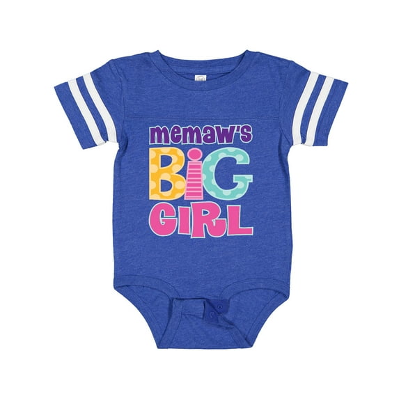 Inktastic Memaw Big Girl Girls Baby Bodysuit