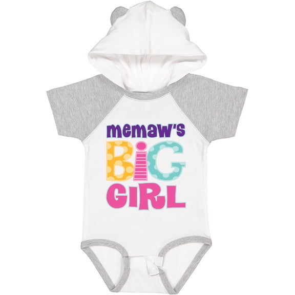 Inktastic Memaw Big Girl Girls Baby Bodysuit