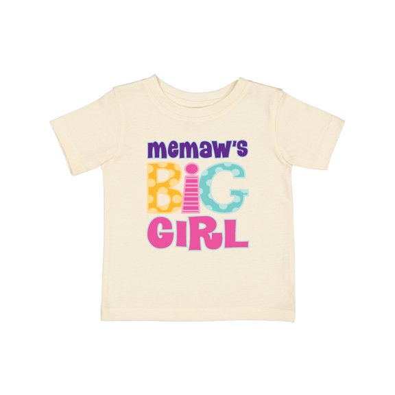 Inktastic Memaw Big Girl Girls Baby T-Shirt