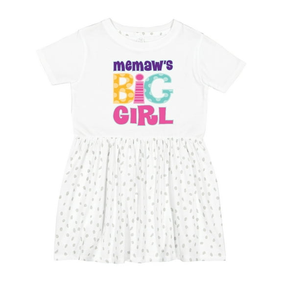 Inktastic Memaw Big Girl Girls Toddler Dress