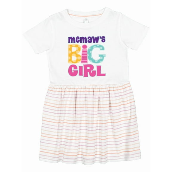 Inktastic Memaw Big Girl Girls Toddler Dress