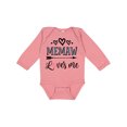 thumbnail image 1 of Inktastic Memaw Grandma Loves Me Girls Long Sleeve Baby Bodysuit, 1 of 5