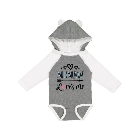 Inktastic Memaw Grandma Loves Me Girls Long Sleeve Baby Bodysuit