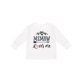 thumbnail image 1 of Inktastic Memaw Grandma Loves Me Girls Long Sleeve Toddler T-Shirt, 1 of 5
