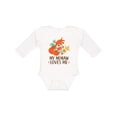 thumbnail image 1 of Inktastic Memaw Loves Me Fox Grandchild Boys or Girls Long Sleeve Baby Bodysuit, 1 of 5