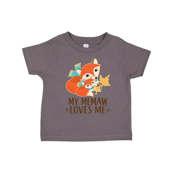 Inktastic Memaw Loves Me Fox Grandchild Boys or Girls Toddler T-Shirt