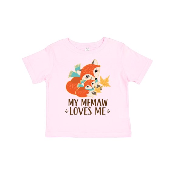 Inktastic Memaw Loves Me Fox Grandchild Boys or Girls Toddler T-Shirt