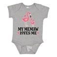 thumbnail image 1 of Inktastic Memaw Loves Me Girl Flamingo Girls Baby Bodysuit, 1 of 5