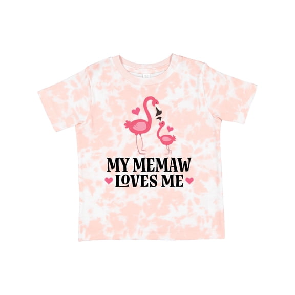 Inktastic Memaw Loves Me Girl Flamingo Girls Toddler T-Shirt