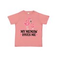 thumbnail image 1 of Inktastic Memaw Loves Me Girl Flamingo Girls Toddler T-Shirt, 1 of 5