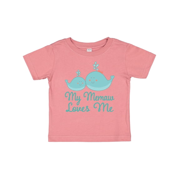 Inktastic Memaw Loves Me Grandchild Whale Boys or Girls Baby T-Shirt