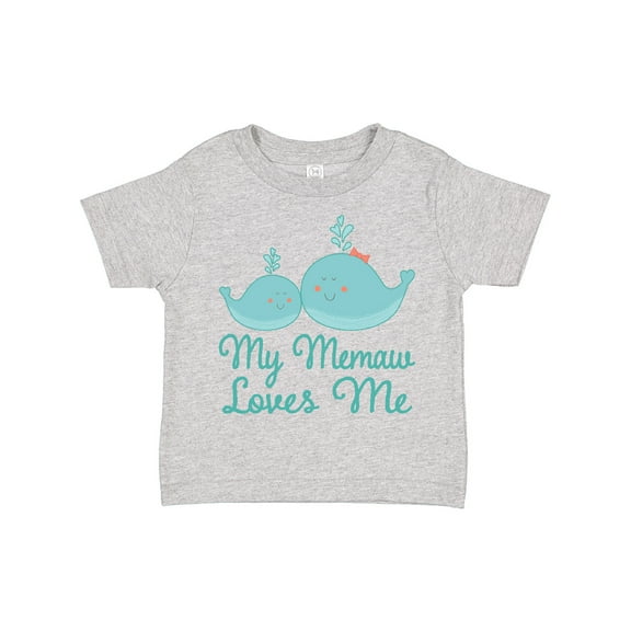 Inktastic Memaw Loves Me Grandchild Whale Boys or Girls Toddler T-Shirt