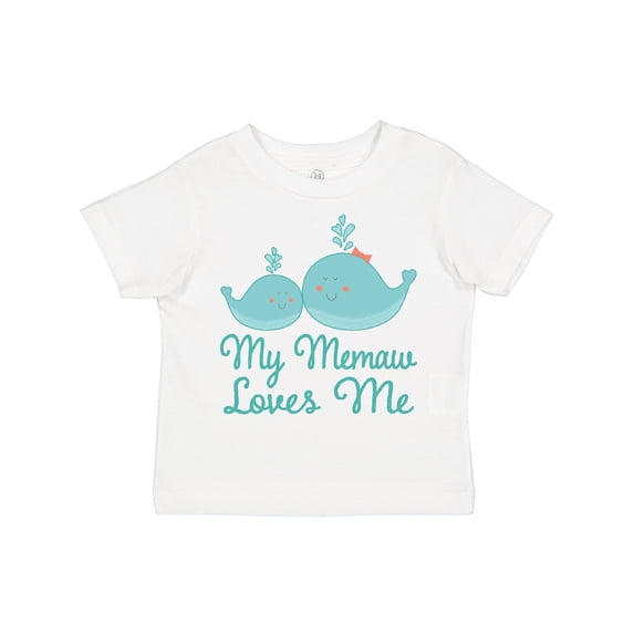 Inktastic Memaw Loves Me Grandchild Whale Boys or Girls Toddler T-Shirt