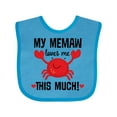 thumbnail image 1 of Inktastic Memaw Loves Me Grandson Boys or Girls Baby Bib, 1 of 4