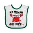thumbnail image 1 of Inktastic Memaw Loves Me Grandson Boys or Girls Baby Bib, 1 of 4