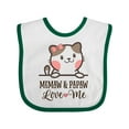 thumbnail image 1 of Inktastic Memaw and Papaw Grandkids Kitty Girls Baby Bib, 1 of 4