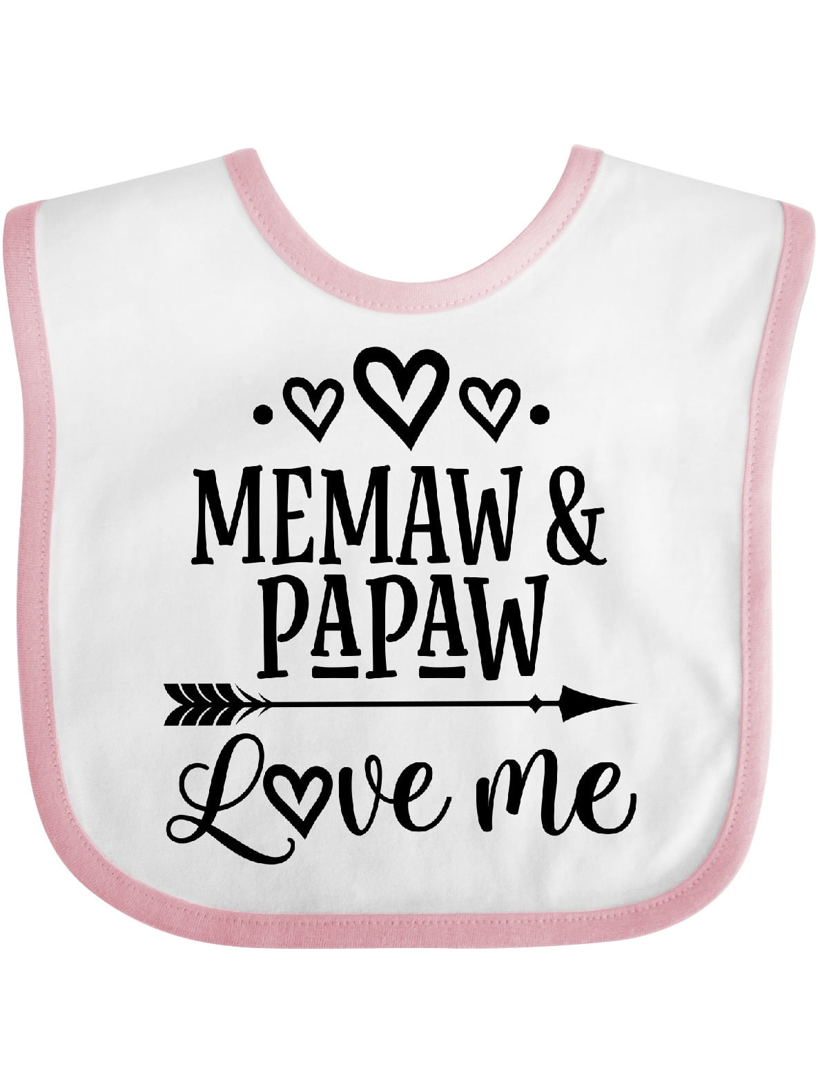 Inktastic Memaw and Papaw Love Me Girls Baby Bib - Walmart.com